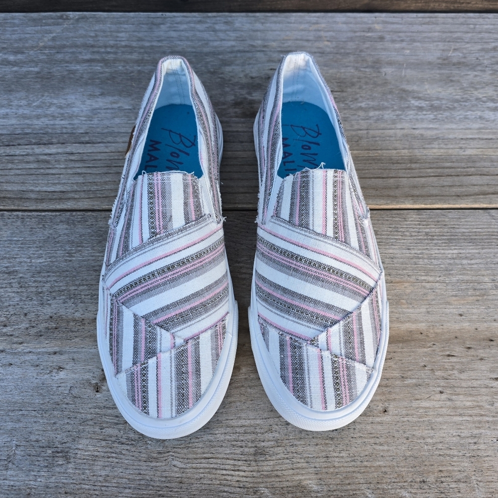 Blowfish Casual Slip-On Women's Sneakers in Pink Stripe